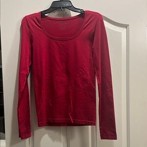 White House Black Market Red Long Sleeve Top